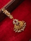 Gold-Plated Kundan Studded & Pearls Beaded Maang Tikka