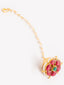 Gold-Plated American Diamond Studded Maang Tikka Head Jewellery