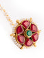 Gold-Plated American Diamond Studded Maang Tikka Head Jewellery