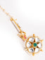 Gold-Plated Kundan Studded & Pearls Beaded Maang Tikka