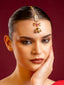 Gold-Plated Kundan Studded & Pearls Beaded Maang Tikka