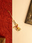 Gold-Plated Kundan Studded & Pearls Beaded Maang Tikka