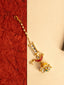 Gold-Plated Kundan Studded & Pearls Beaded Maang Tikka