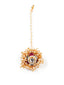 Gold-Plated Kundan Studded And Beaded Maang Tikka