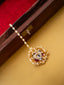 Gold-Plated Kundan Studded And Beaded Maang Tikka