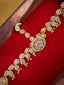 Gold-Plated Kundan Studded & Pearls Beaded Maang Tikka