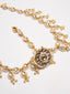 Gold-Plated Kundan Studded & Pearls Beaded Maang Tikka