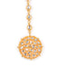 Gold-Plated Kundan Studded & Pearls Beaded Maang Tikka
