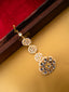 Gold-Plated Kundan Studded & Pearls Beaded Maang Tikka