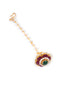 Gold-Plated Kundan Studded & Pearls Beaded Maang Tikka