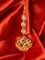 Gold-Plated Kundan Studded & Pearls Beaded Maang Tikka