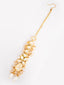 Gold-Plated Kundan Studded & Pearls Beaded Maang Tikka