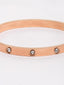 Women Rose Gold & White Handcrafted Rose Gold-Plated Kada Bracelet