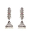 Silver-Plated Oxidized Dome Shaped Jhumkas