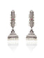 Silver-Plated Oxidized Dome Shaped Jhumkas
