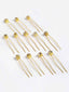 Women Gold-Toned & White Embellished Stone U Pins