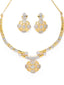 Women Gold-Plated & White CZ Stone-Studded Jewellery Set