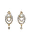 Gold-Plated Silver-Toned CZ Stone Studded Handcrafted Copper Pendant Set