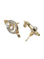 Gold-Plated Silver-Toned CZ Stone Studded Handcrafted Copper Pendant Set