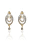 Gold-Plated Silver-Toned CZ Stone Studded Handcrafted Copper Pendant Set