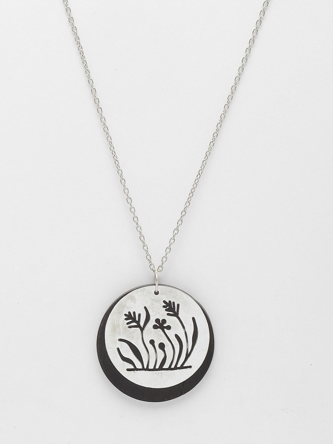 Silver-Plated Circular Shaped Pendant
