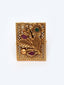 Gold-Plated Red & Green Stone-Studded Finger Ring