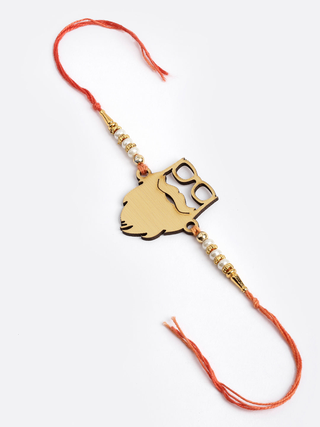 Men Gold-Toned Fancy Rakhi With Marvel Mug