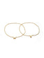 Set of 2 Gold-Plated Beaded Handcrafted Anklets