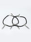 Set Of 2 Oxidized Silver-Plated Beaded Anklets