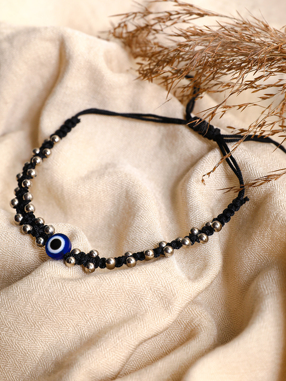 Beaded Evil Eye Charm Anklet