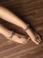Silver-Plated Beaded Ghungroo Toe Ring Oxidized Anklets