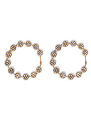 Pack Of 2 Gold-Plated Kundan Studded Anklets