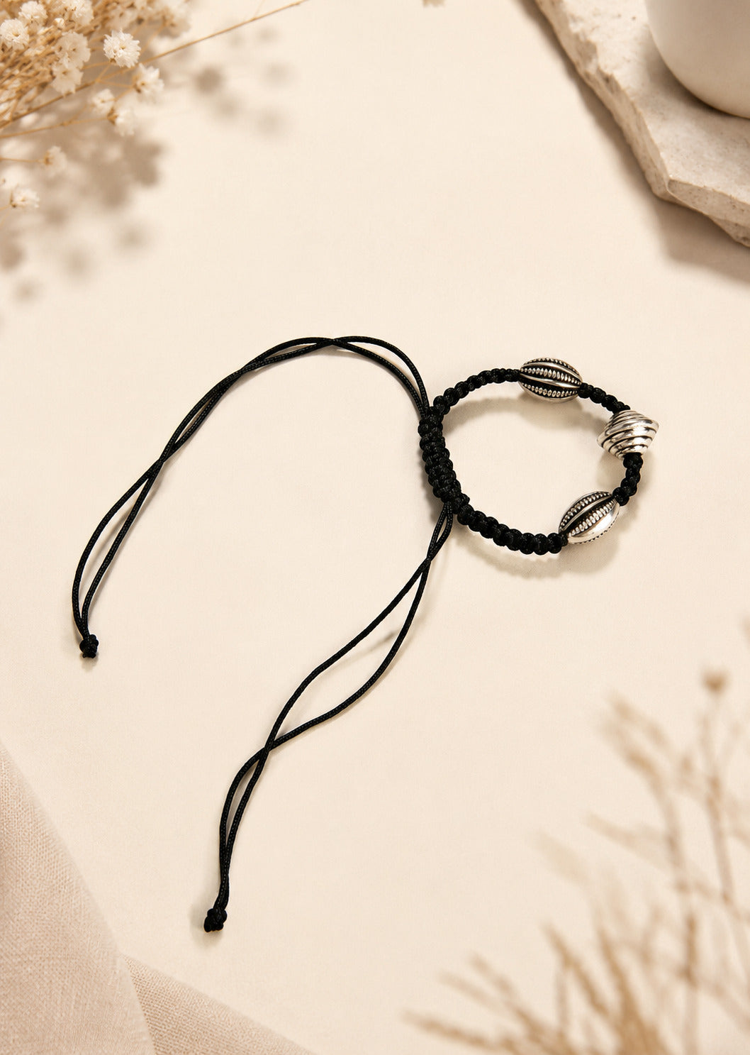 Silver-Plated Thread Anklet