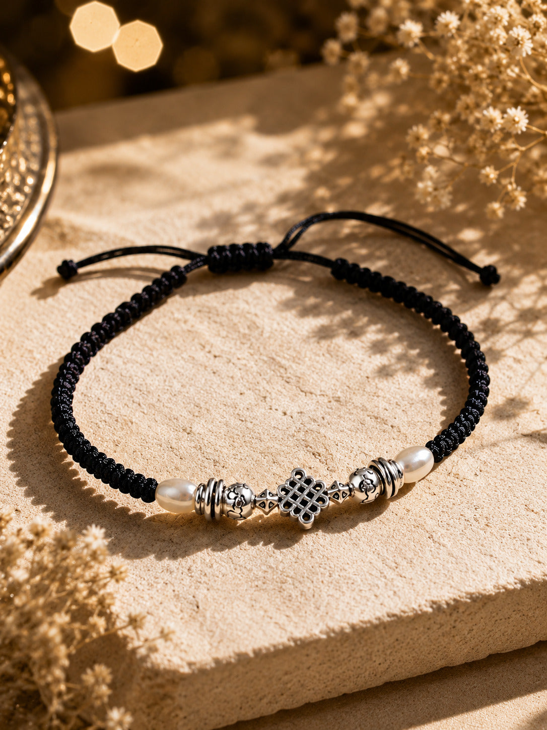 Silver-Plated Thread Anklet