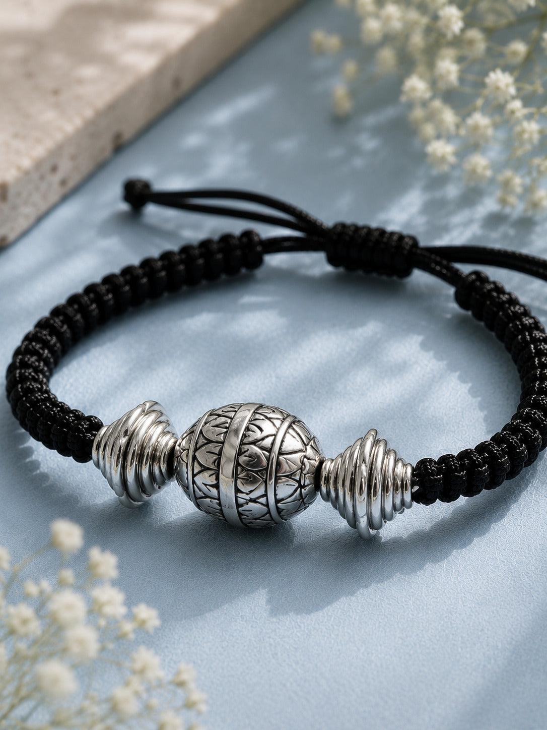 Silver-Plated Thread Anklet