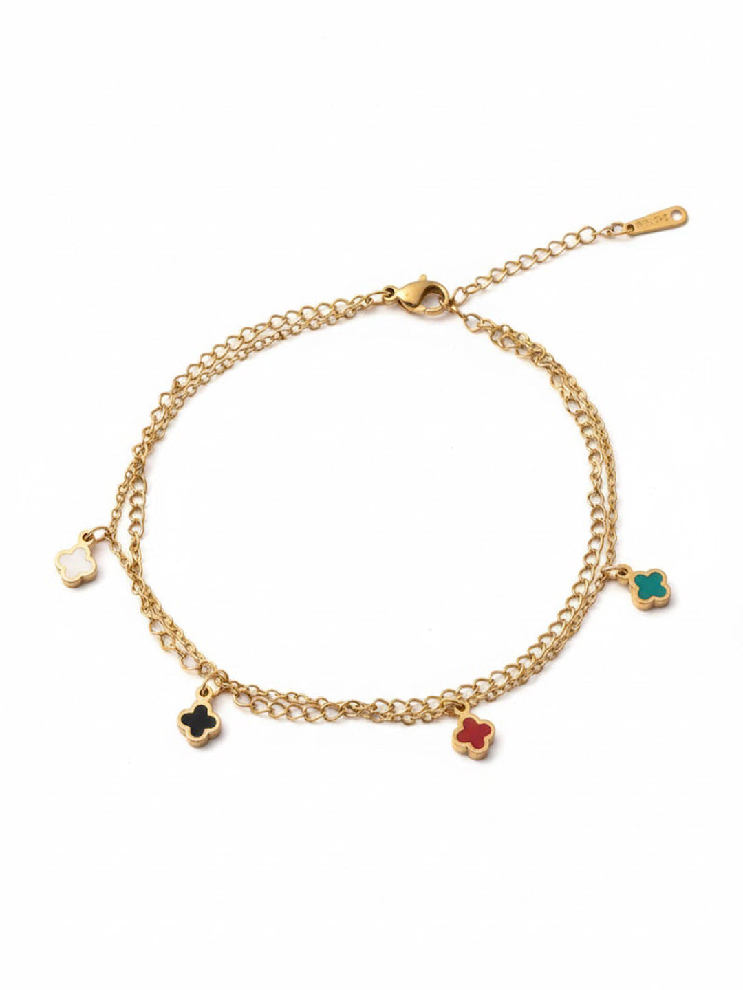 Gold-Plated Kundan Studded Anklet