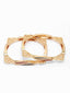 Set of 2 Gold-Plated Square Handcrafted Bangles