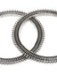 Set of 2 Silver-Toned Textured German Silver Bangles