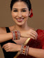 Set Of 10 Gold-Plated CZ Stone Studded Bangles