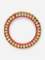 Set Of 18 Gold-Plated Red Studded & Pearl-Beaded Bangles