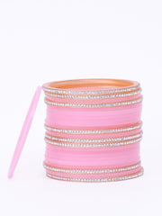 Set Of 2 Gold-Plated Stone-Studded Bangles