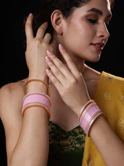 Set Of 24 Gold Plated Stones Studded Bangles