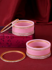 Set Of 24 Gold Plated Stones Studded Bangles