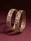 Set Of 2 Gold-Plated AD-Studded Bangles