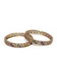 Set of 2 Gold-Plated Stone Studded Bangles