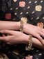 Set of 2 Gold-Plated American Diamond Stone Studded & Beaded Bangles