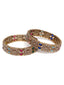 Set Of 2 Gold-Plated American Diamond-Studded Bangles