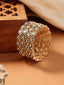 Set of 4 Gold-Plated Stone Studded Bangles