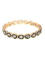 Set Of 4 Gold-Plated American Diamond Stone-Studded Bangles