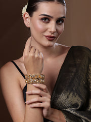 Set Of 2 Gold-Plated American Diamond-Studded Bangles